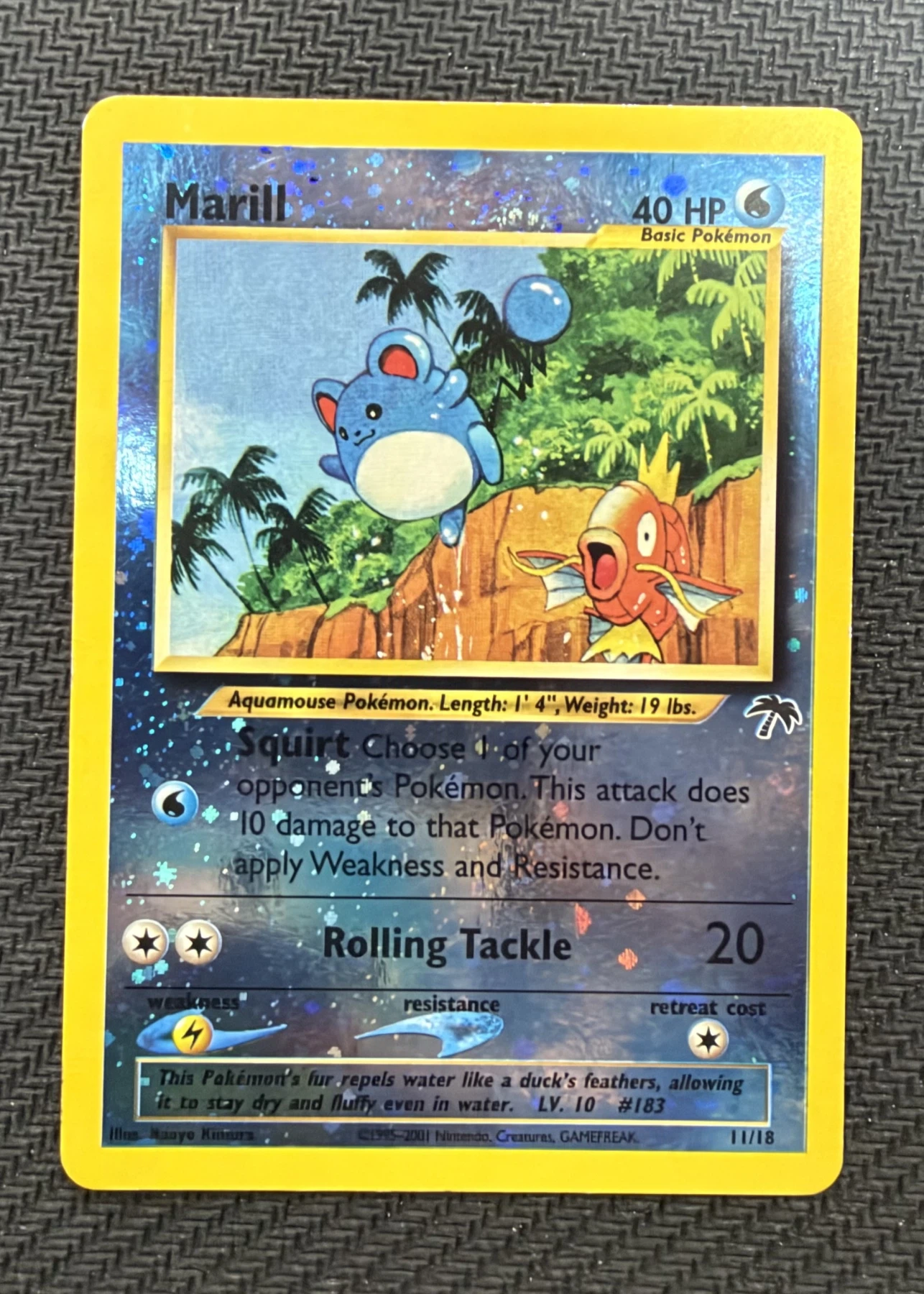 Marill 011/18 Southern Islands front card photo in GradeValue pregrading report