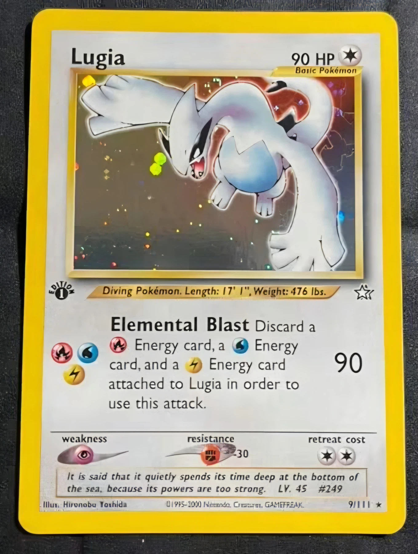 Lugia 009/111 Neo Genesis front card photo in GradeValue pregrading report