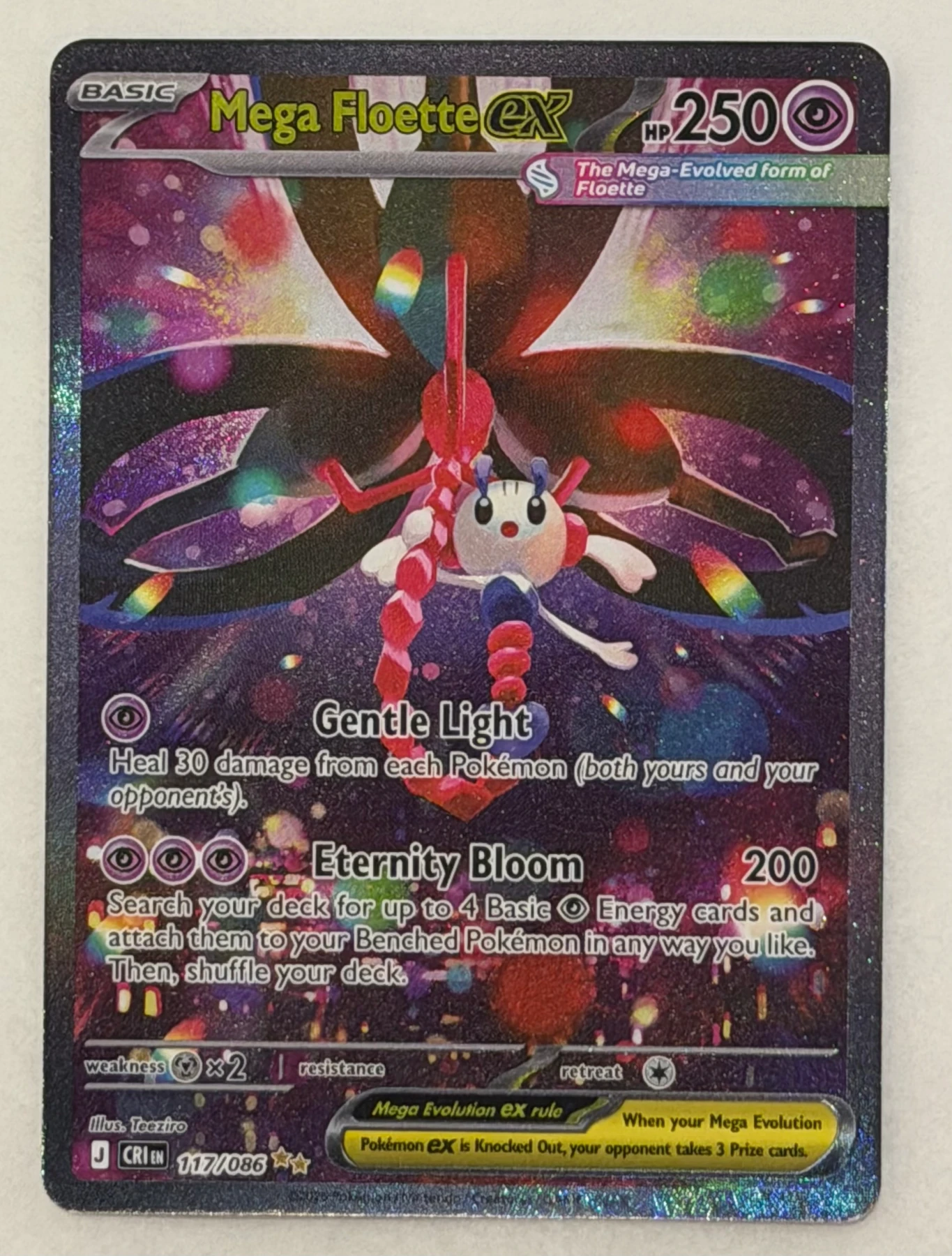 Mega Floette ex 117/86 Chaos Rising front card photo in GradeValue pregrading report