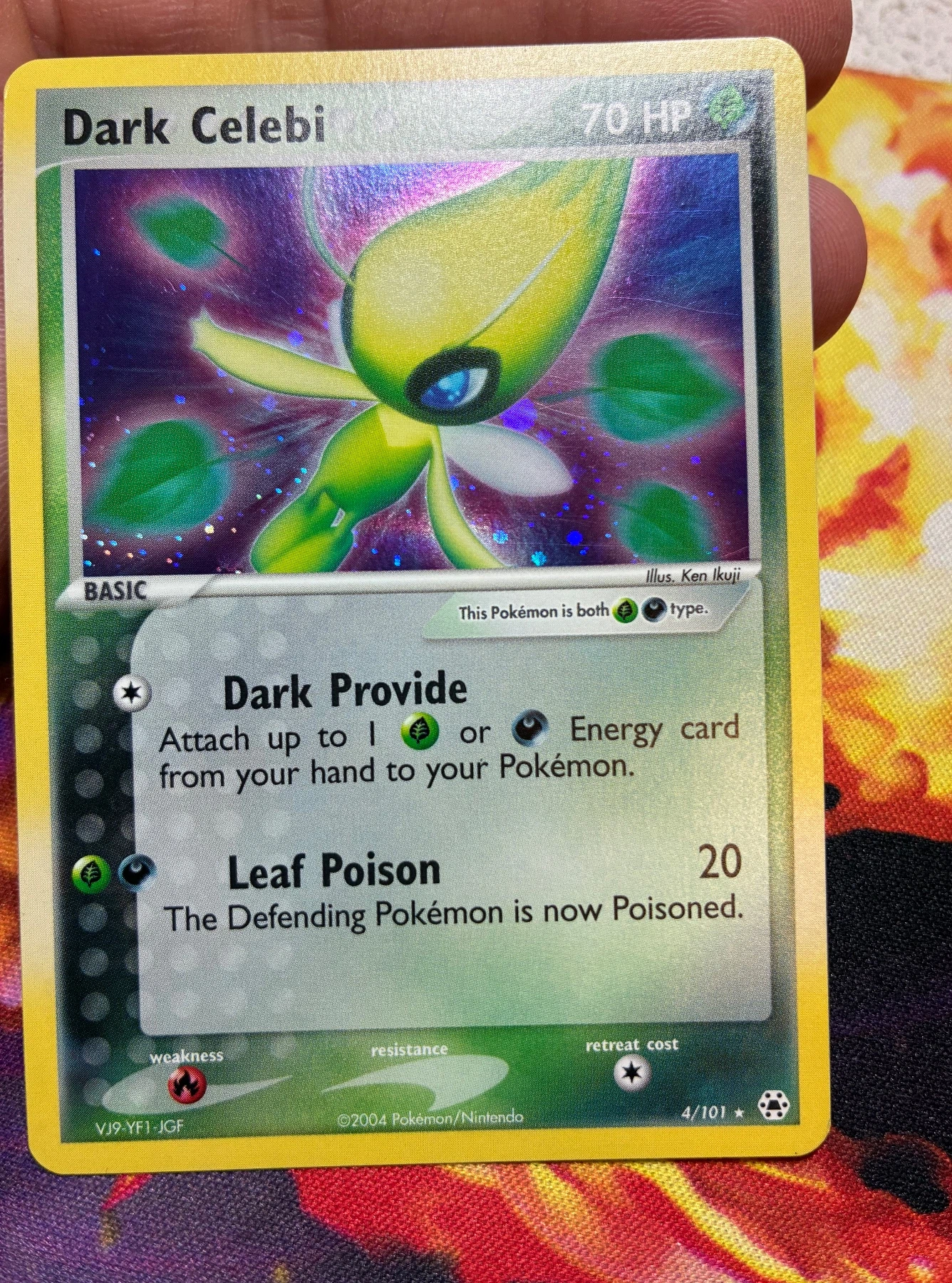 Dark Celebi 004/101 Hidden Legends front card photo in GradeValue pregrading report