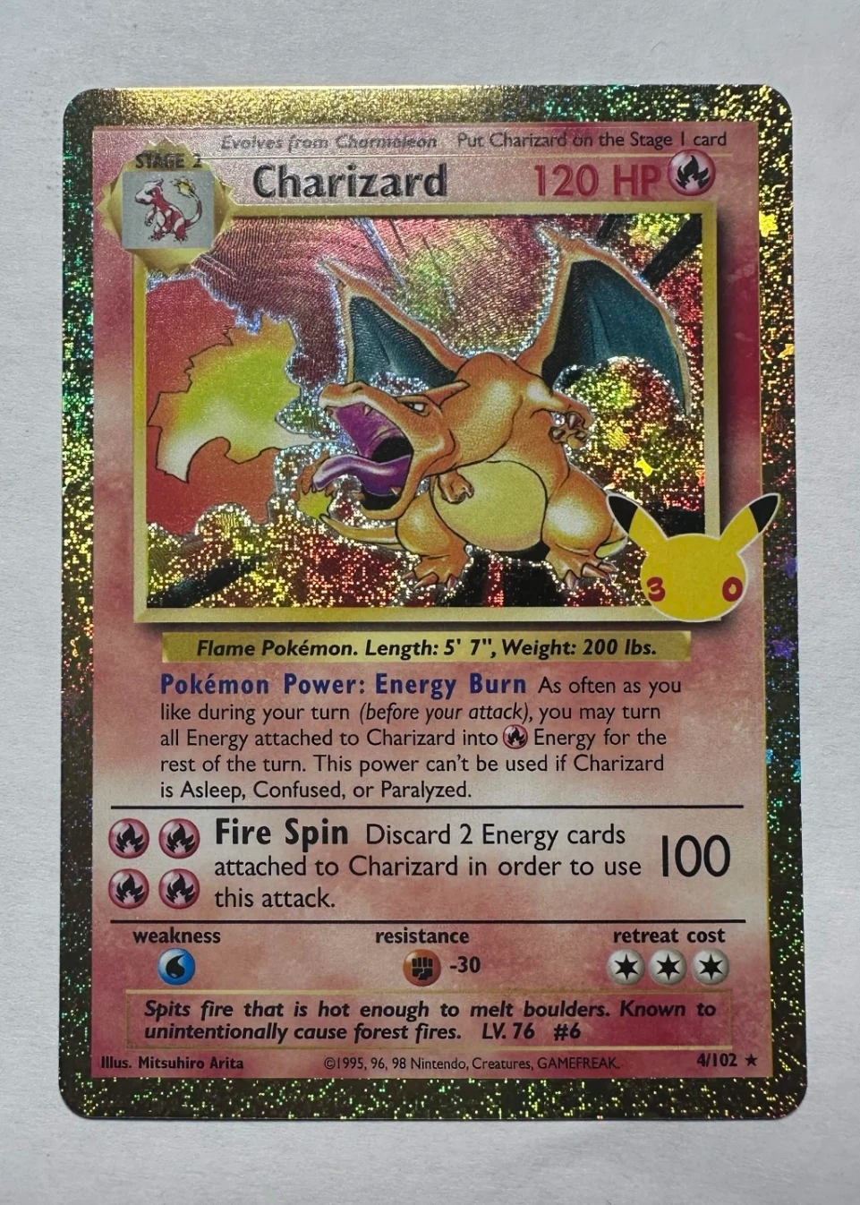 Charizard 004 30th Classic Collection front card photo in GradeValue pregrading report