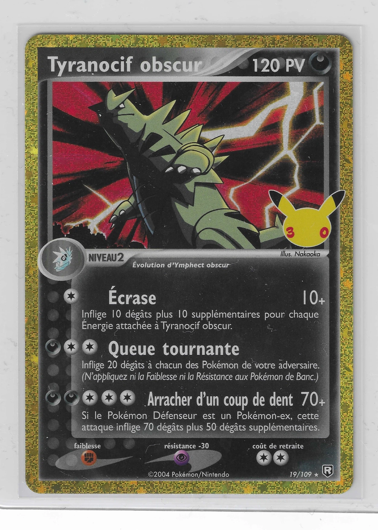 Dark Tyranitar 019 30th Classic Collection front card photo in GradeValue pregrading report