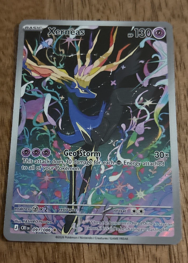 Xerneas 091/86 Chaos Rising front card photo in GradeValue pregrading report