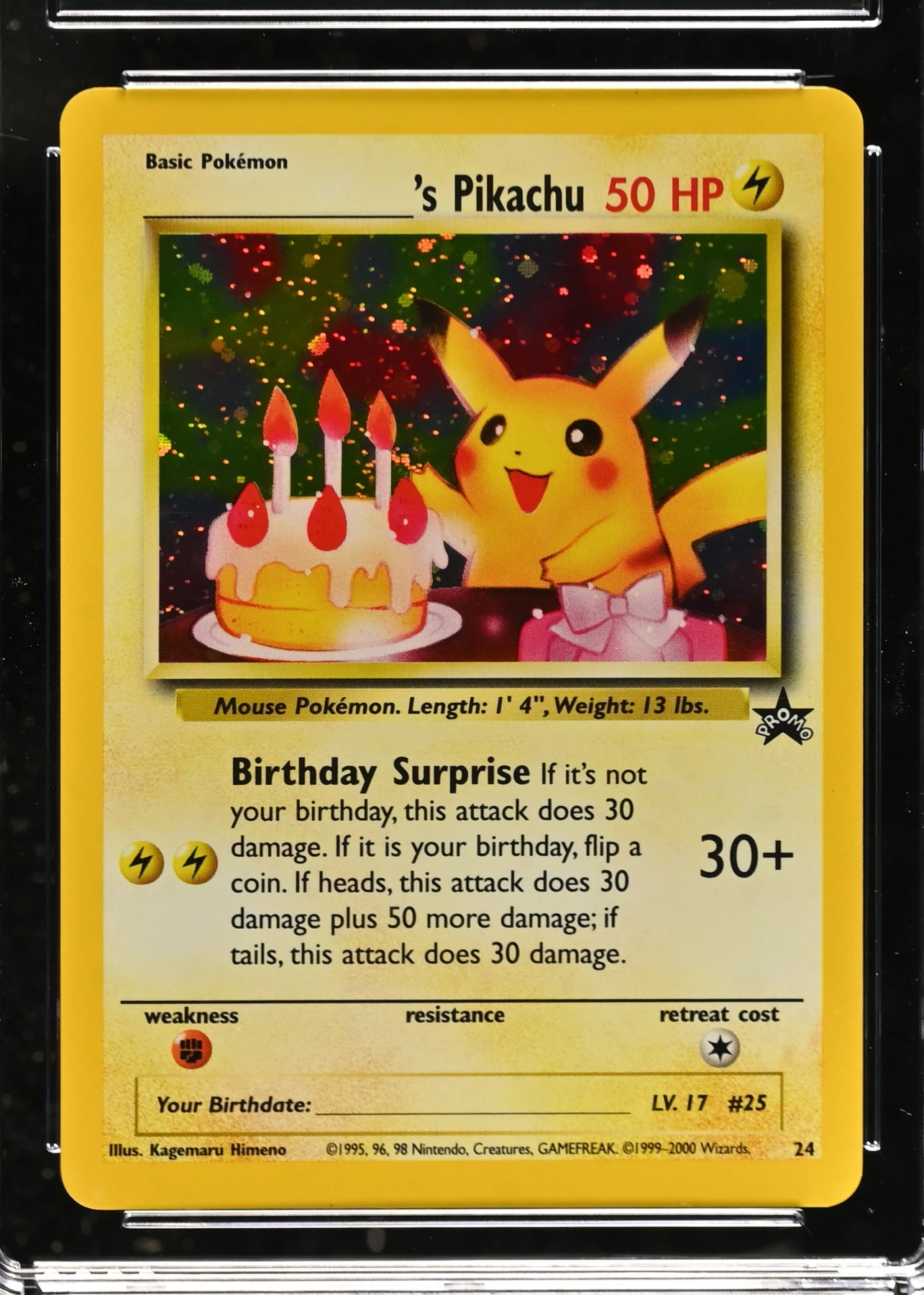___________'s Pikachu 024/53 Wizards Black Star Promos front card photo in GradeValue pregrading report