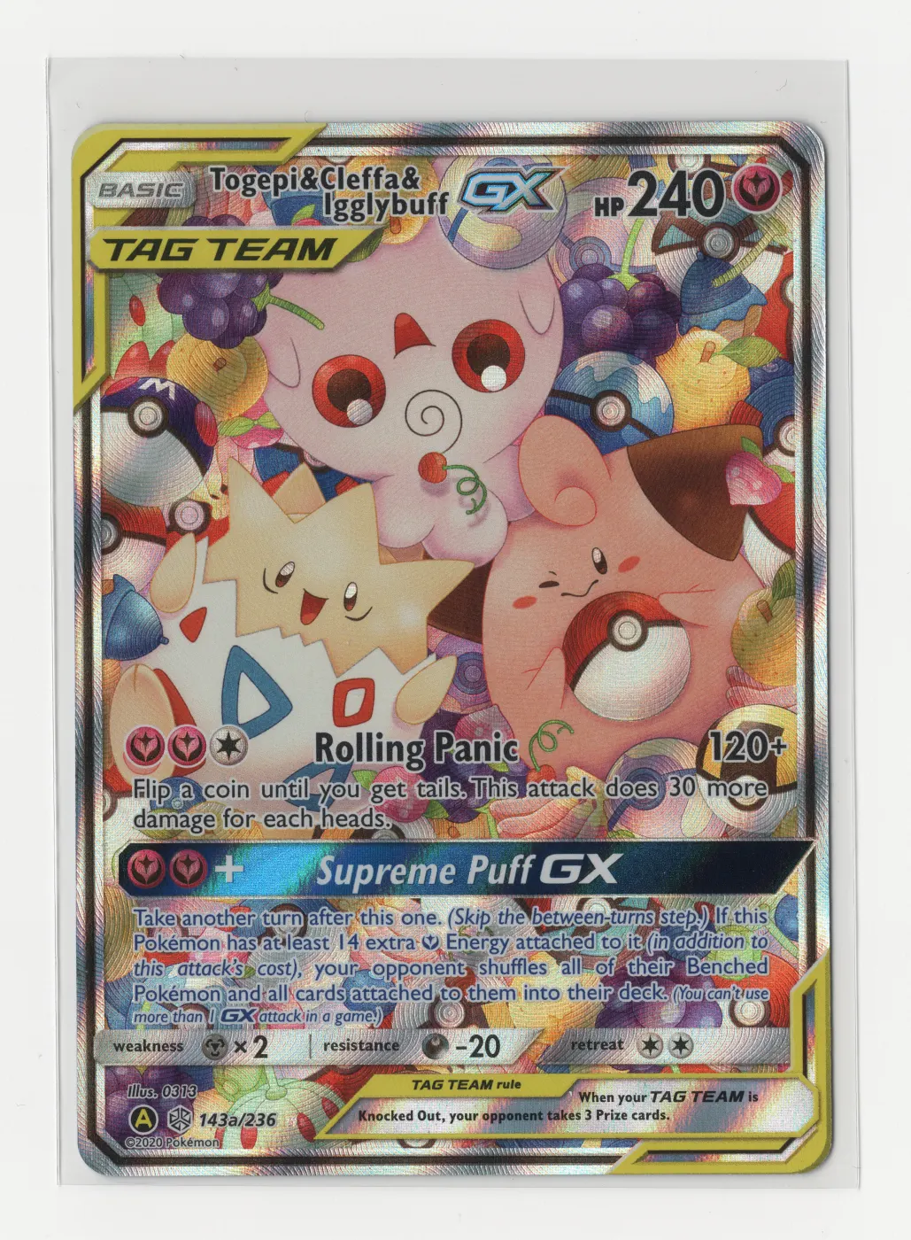 Togepi & Cleffa & Igglybuff GX 143a Alternate Art Promos front card photo in GradeValue pregrading report