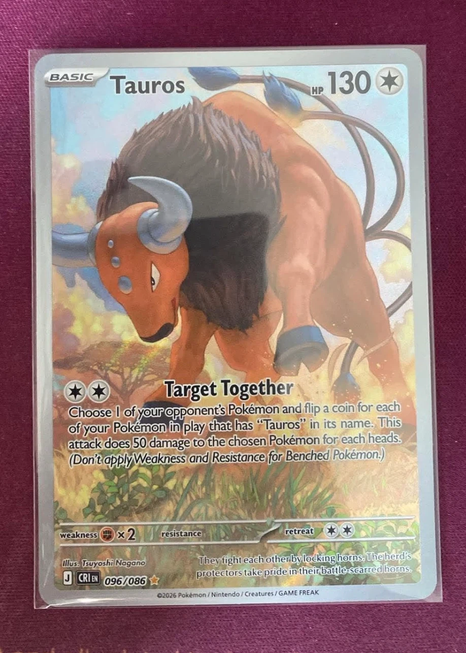 Tauros 096/86 Chaos Rising front card photo in GradeValue pregrading report