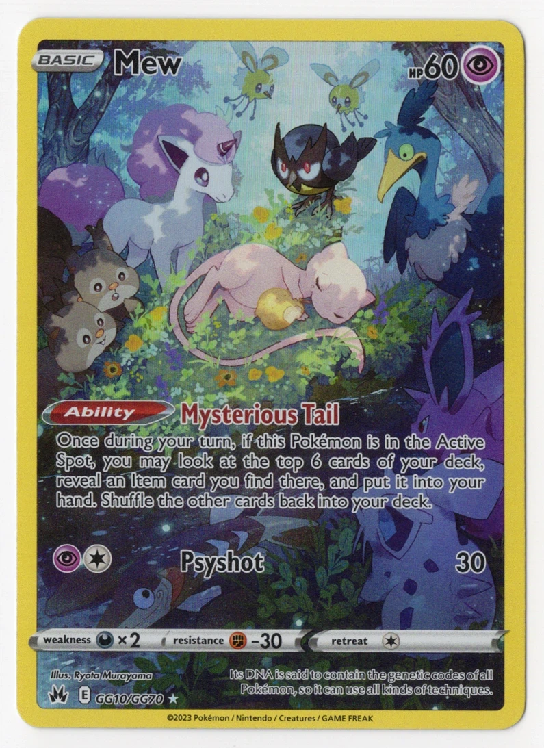 Mew GG10/159 Crown Zenith front card photo in GradeValue pregrading report