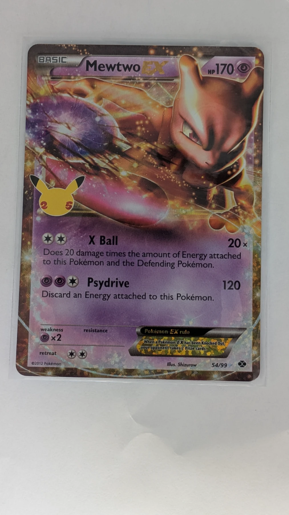 Mewtwo-EX 054/99 Next Destinies front card photo in GradeValue pregrading report