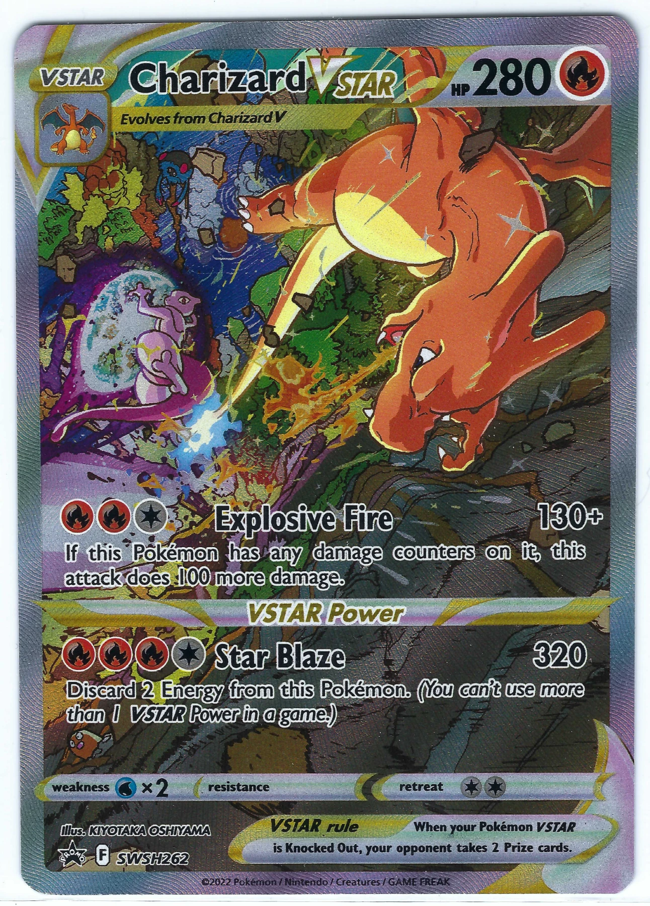 Charizard VSTAR SWSH262/307 SWSH Black Star Promos front card photo in GradeValue pregrading report