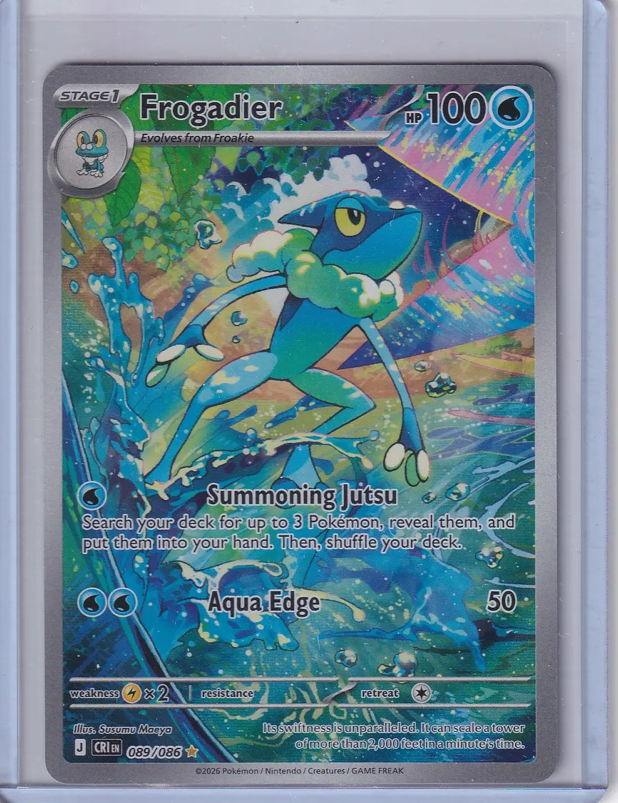 Frogadier 089/86 Chaos Rising front card photo in GradeValue pregrading report